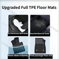For Kia EV5 Custom Fit TPE Floor Mats Full Coverage Waterproof Wear Resistant Odorless Interior Modified Aftermarket Accessories 4