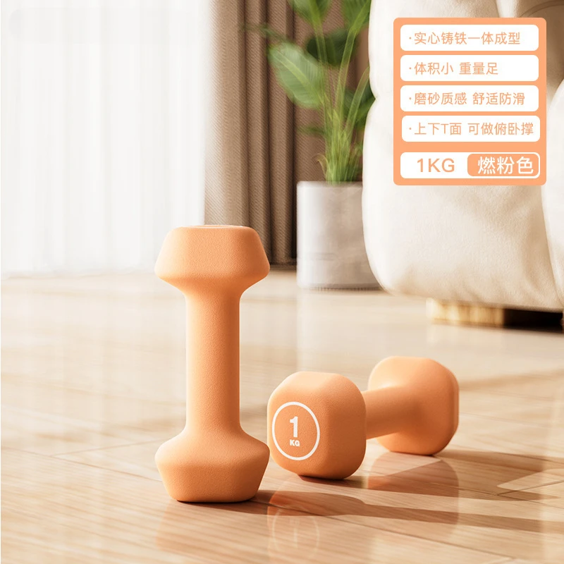 Women Dumbbells Weight Loss Slimming Slim Waist Fitness Equipment Plastic Dip In Dumbbell Beginners Arm Muscles Dumbbell Set