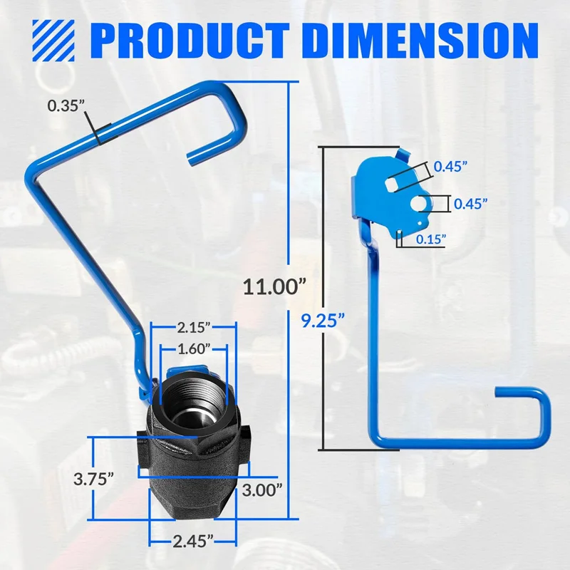 60131007 Ball Valve 1-1/4" Right-Hand Valve with 9" Hook Lever Rod, Fits for Pitco & Magikitchen Fryers, for SG14, SSH75 More