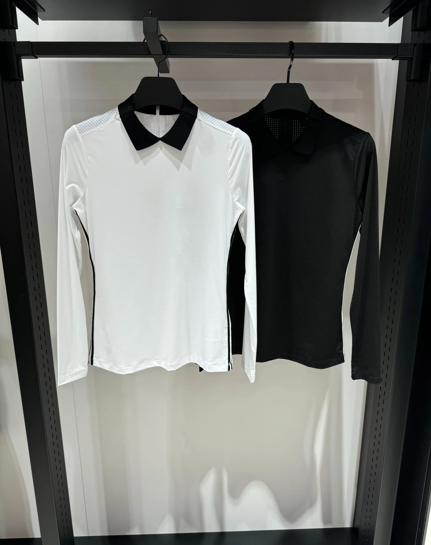New spring summer thin stretch mesh back long sleeves golf shirt for women zippered sun blocker sports clothes top
