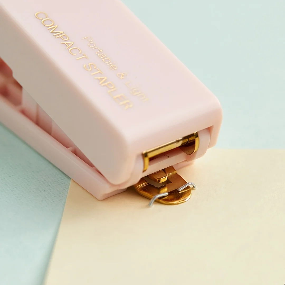 Portable Mini Stapler + Staples, Office Desktop Binding Machine, Binding Tool, Stationery - 6