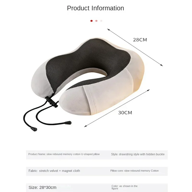 U Shaped Memory Foam Neck Pillows Soft Travel Pillow Massage Neck Pillow Sleeping Airplane Pillow Cervical Healthcare Bedding 2