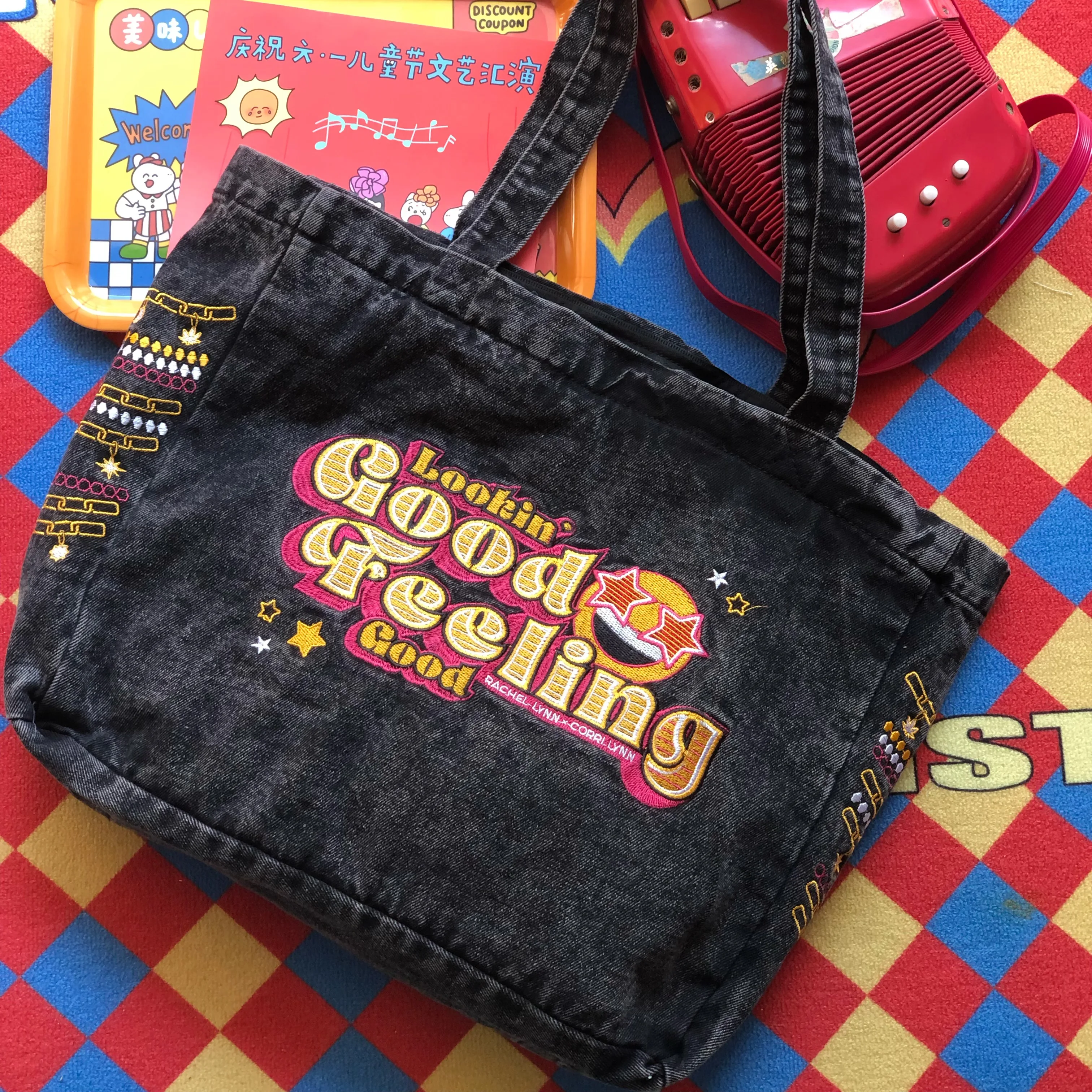 2022 New Retro Denim Jeans Embroidery Casual Tote Cool Girl Shoulder Bags Soft Student Large Capacity Shopping Handbags Vintage