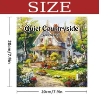 Quiet Countryside Coloring Book 20 Page House Landscape Adult Picture Book Kill Time Relaxing Art  Doodle Painting Drawing 2