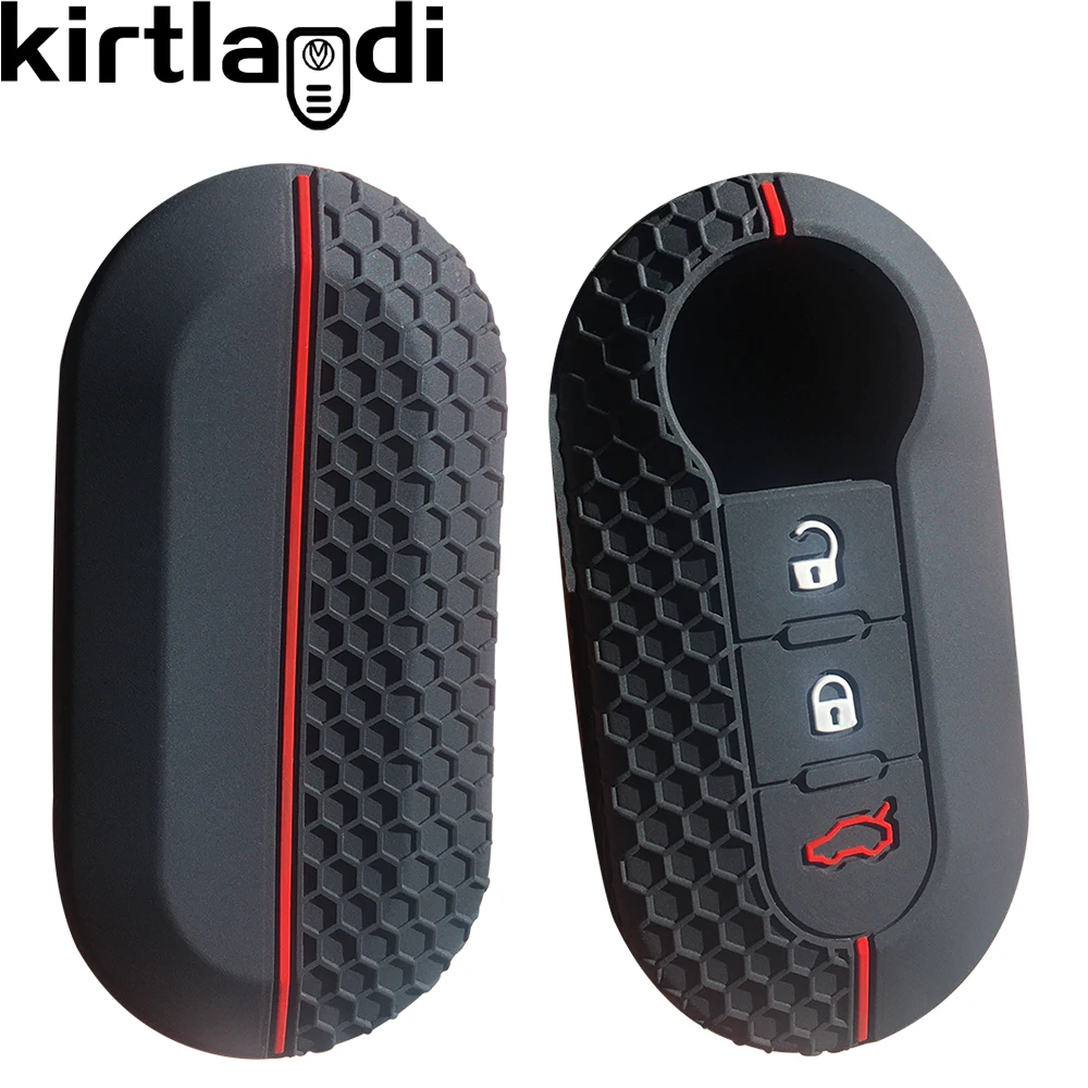 Key Case Cover For Fiat Ducato 500 Panda 500L Lancia Musa Silicone Key Cover for Peugeot Boxer for Citroen Jumper Car Key Case Shell Remote Set