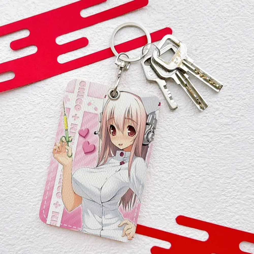 Super Sonico Anime Personalized Card Holder and Keychain