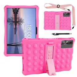 Custodia per tablet per bambini Soft Bubble Stand con tracolla - Copertura protettiva durevole