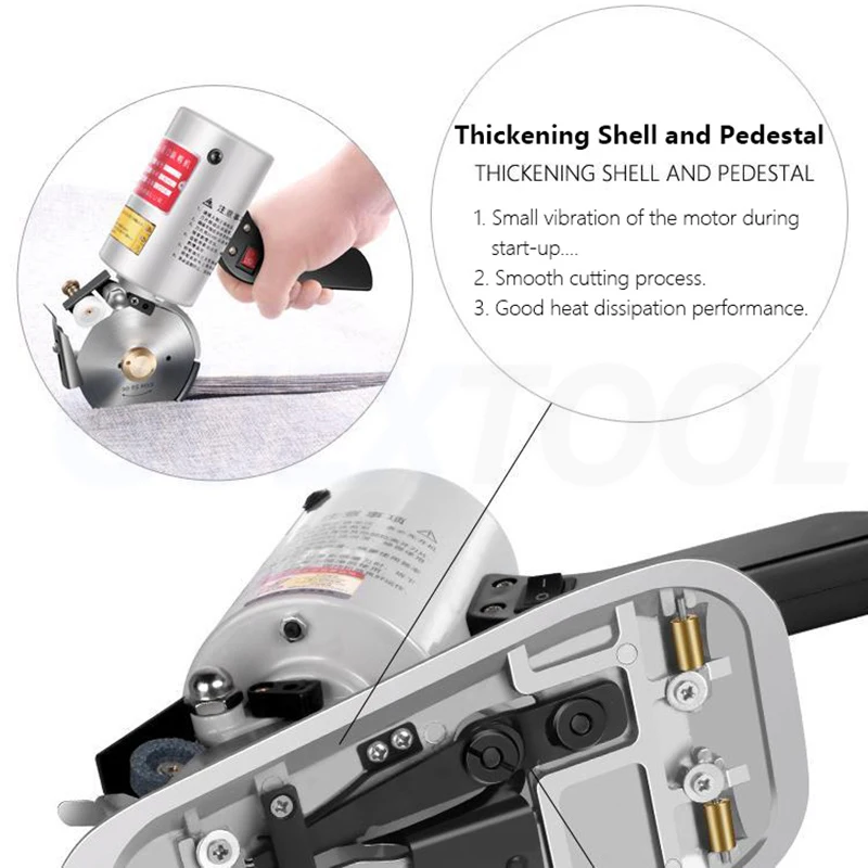 Electric Circular Knife Cutting Machine Clothing Electric Scissors Leather Fabric Paper Handheld Cutting Machine 220V 6