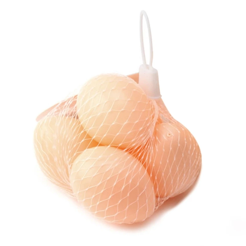 Dropshipping Di Simulazione Di Cova Di Pollame Di Strato Di Pollame Delle Uova Di Gallina Finte Di Plastica 5Pcs