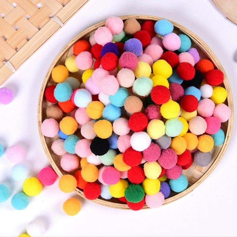 혼합 색상 소프트 폼폼 볼 미니 폼폼 공예, DIY 수제 폼폼 키체인, 컬러 폼폼 볼, 8mm, 10mm, 15mm, 20mm, 30mm, 500 개, 2000 개