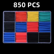 850 PCS Color Boxed Thermoresistant Tube Wire Insulated Polyolefin DIY Kit 2:1 Times Shrink Heat Sleeve Tubes Set