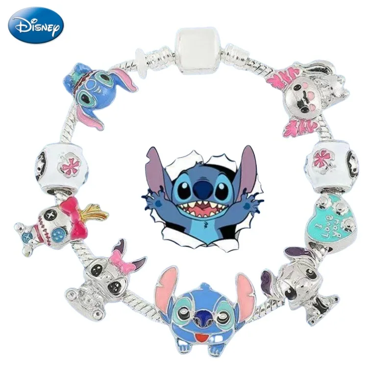 

Disney Stitch animation peripheral cartoon bracelets creative couple bracelets personalized jewelry accessories holiday gifts