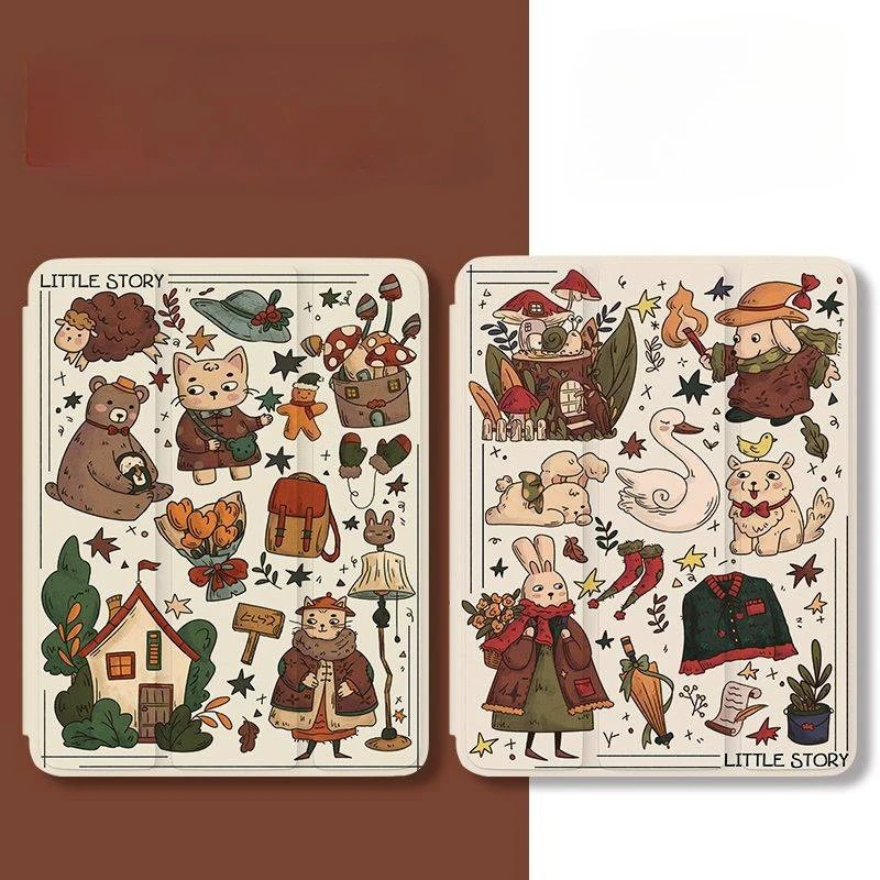 Pencil Holder Cartoon Transparent TPU Soft Tablet Case