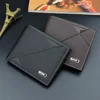 Men Short Bifold Faux Leather Masculina Billetera Credit ID Card Holder Wallet Billfold Purse Clutch Solid Hombre Business Slim 4