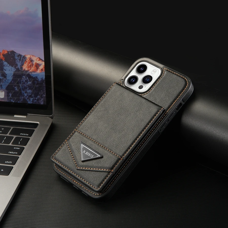 Wallet Magnetic Flip Sidestick Hardware Anti-theft Brush Leather Case For iPhone 17 Air 16e 16 Pro Max 15 Plus 14 13 12 11 XR
