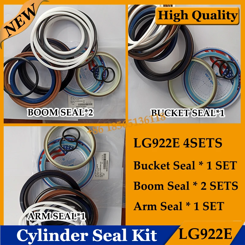 

4 комплекта LG922E Boom Bucket рычаг комплект уплотнений для гидравлического цилиндра lg922E, ремонт масляного уплотнения