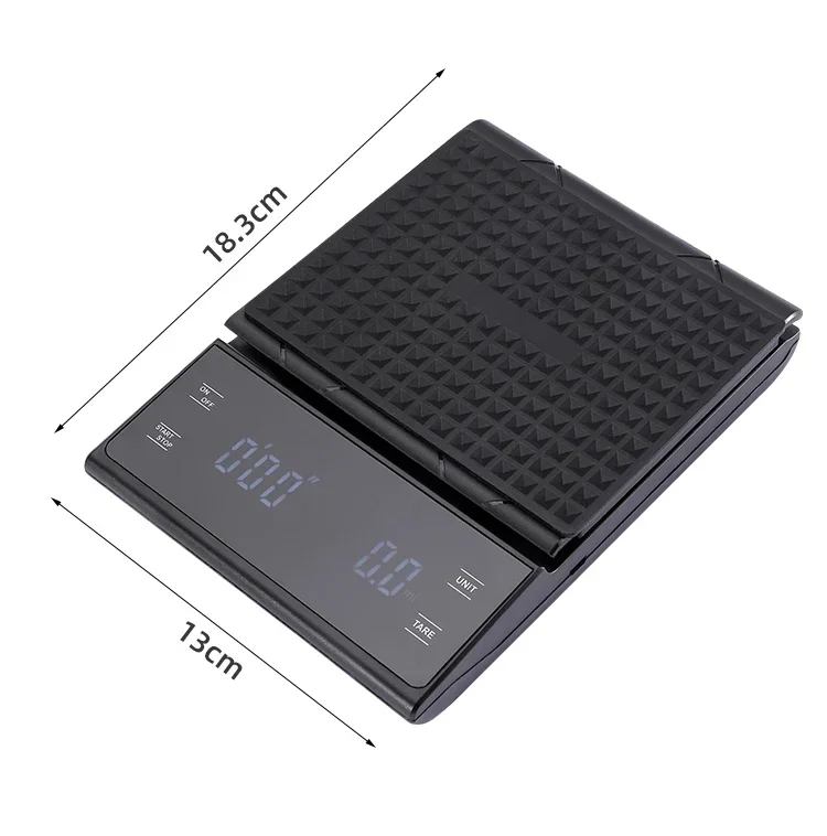 Digital Kitchen Scale - USB Charging Coffee Scale with Timer & LED Display