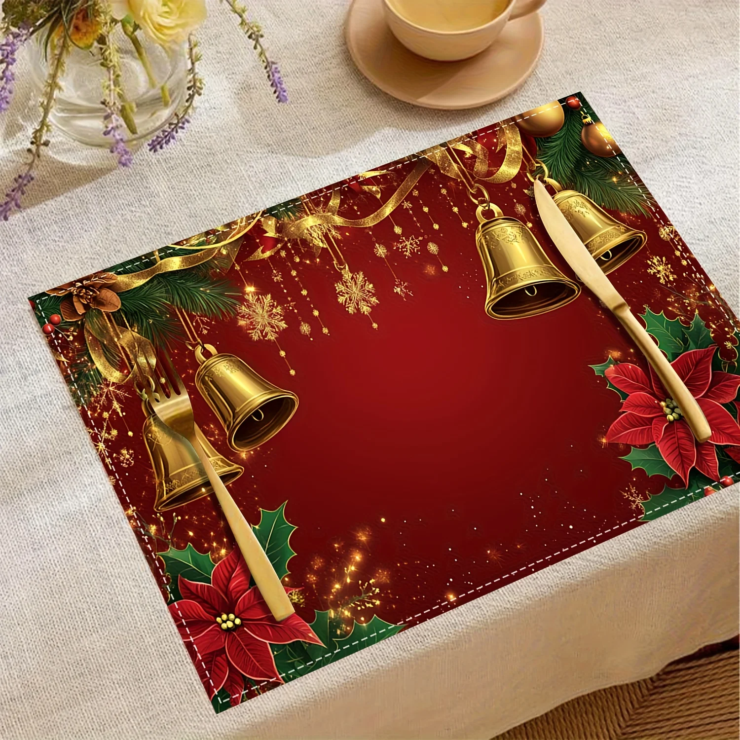 Golden Bells Christmas Placemats 3