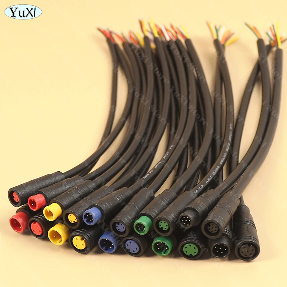 1-20pcs M8 코어 여성 남성용 Julet 전기 Ebike 버트 플러그 커넥터 케이블 2/3/4/5/6 핀 신호 센서 방수 스쿠터 와이어