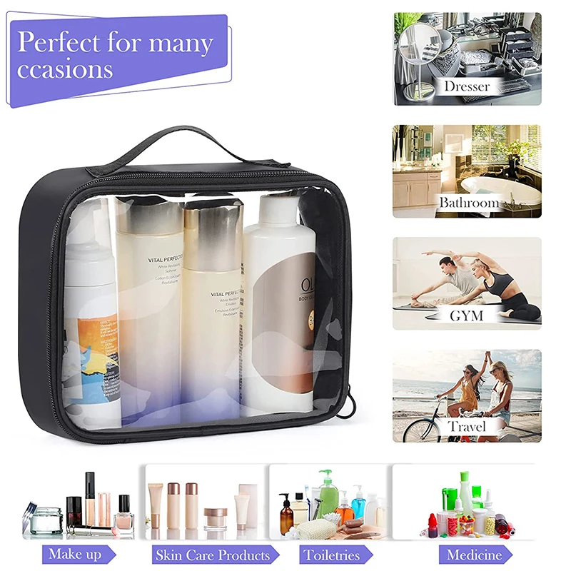1PC Toiletries Bag Waterproof Cosmetics Bag Aviation Supplies Transparent Storage Bag Men And Women Large Capacity 5
