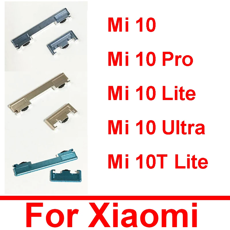 

On Off Power Volume Side Button For Xiaomi Mi 10 Lite Mi10 Pro Mi 10T Lite 10 Ultra Power Volume Control KeysReplacement Parts