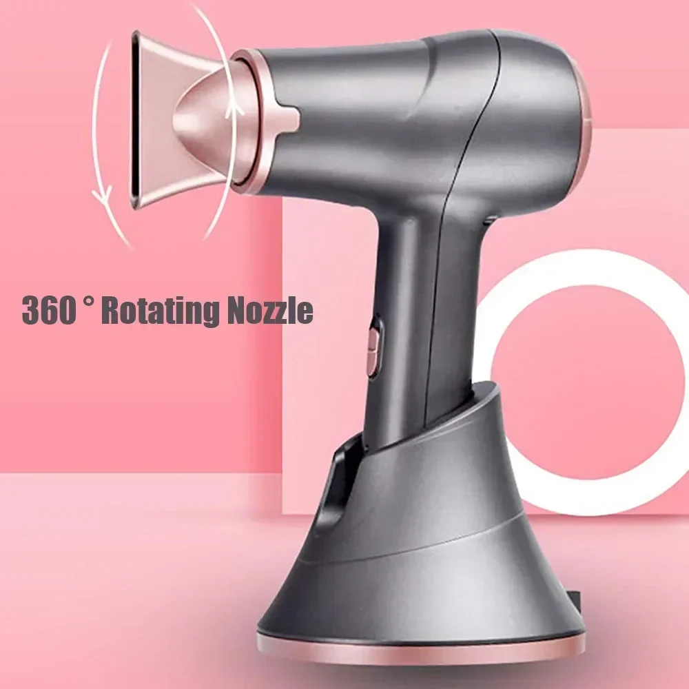 Wireless Hair Dryer Rechargeable Portable Travel Hairdryer Wireless Blower Salon Styling Tool 5000mAh 300W Hot and Cool Air 2