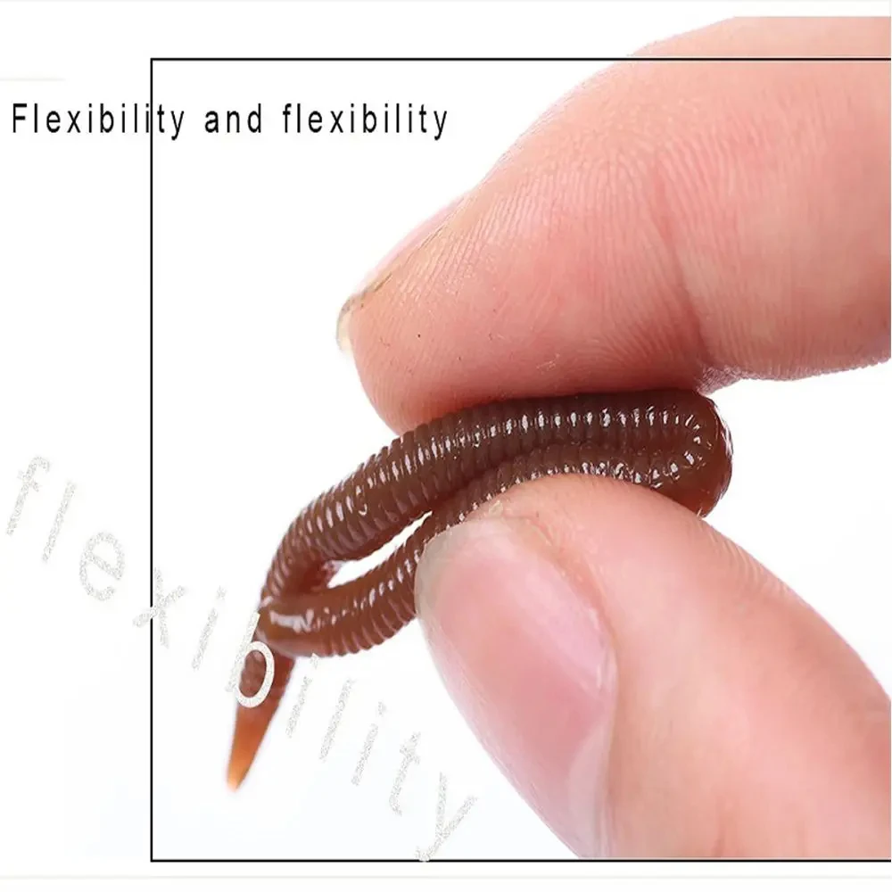 Earthworm Silicone Soft Baits - Blood Insect Fish Fragrance Carp Fishing Accessories