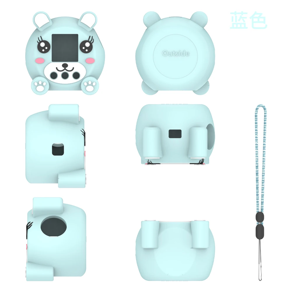 For Punirunes Interactive Digital Toy Silicone Case Shockproof Protective Skin Sleeve with Lanyard Cartoon Pets Protective Cover