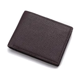 2025 Premium Men's Soft Leather Wallet with Dollar Clip and Zipper (K3302 Deep Coffee)