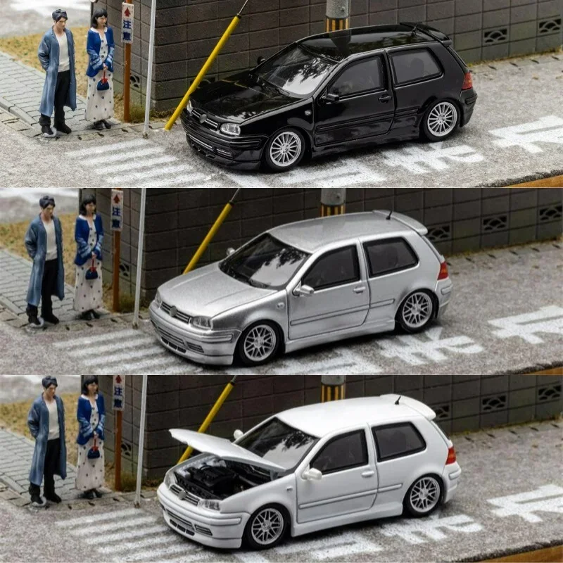 

Коллекционная литой Миниатюрная модель автомобиля фокусное расстояние FH 1:64 Golf GTI Mk4