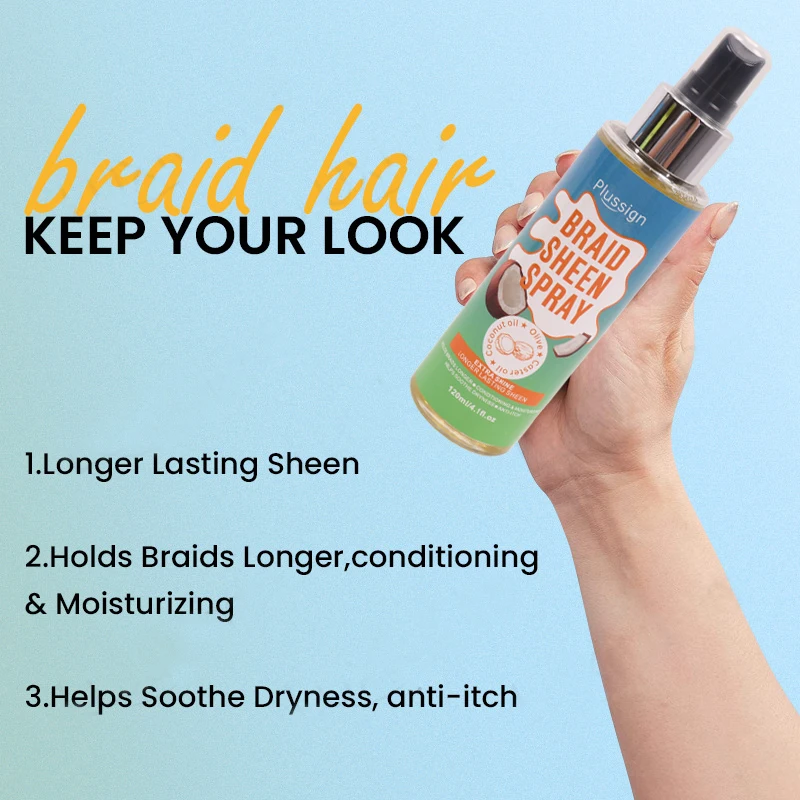 Oil Sheen Hair Spray For Braids Anti-Itch Dreadlocks Oil Hair And Scalp Protector For Care Moisturizes Add Extra Shine