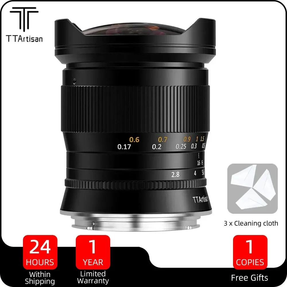 Ttartisan 11Mm F2.8 Full Frame Fish Eye Obiettivo Grandangolare Per Canon Eos-R Ef Sony E Nikon Z F Fujifilm Fuji Gfx Leica Sigma L