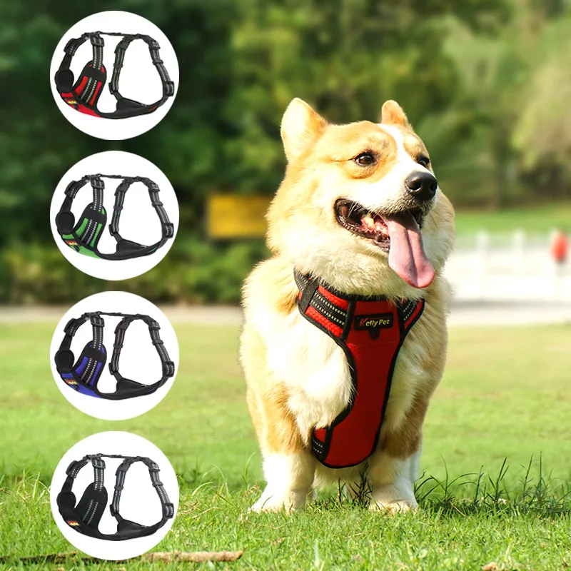 

Pet Dog harness Breathable Reflective Dogs harness Vest Adjustable Harness For Small Medium Puppy Pet Products Accessories