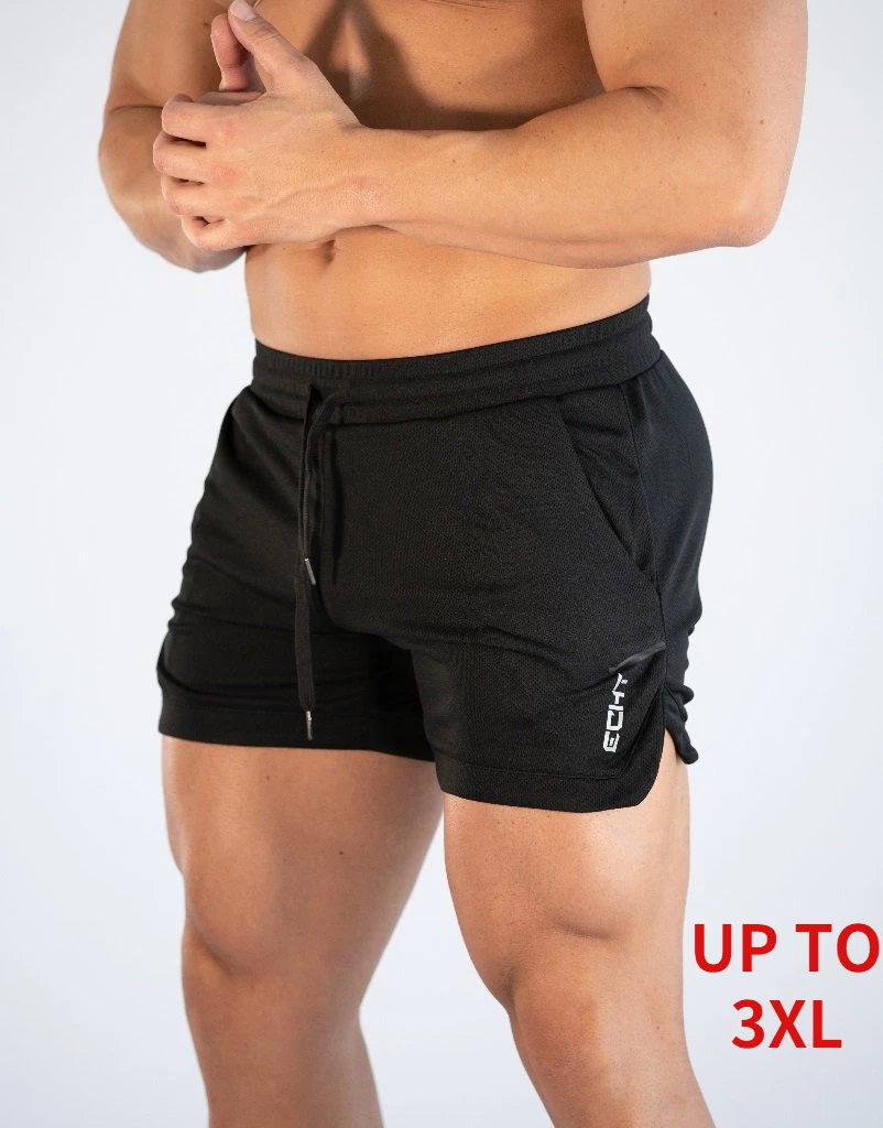 Men Shorts Hot Shorts Mesh Breathable Bodybuilding Slim Fit Gym Fitness Jogger Shorts for Men Homme