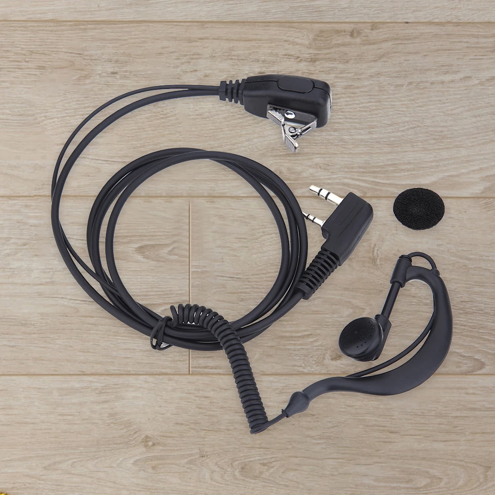 2 PIN Earpiece Headset PTT MIC Interphone Earphone Earpiece 1M Walkie Talkie Headphone for Baofeng UV5R BF-480/490/320/V6