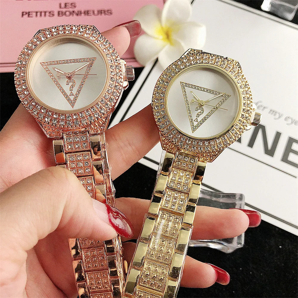 Alloy Steel Bar Inlaid Diamond Watch, Japanese Movement Watch, Fashionable Waterproof Watch, Quartz Watch, Korean Version Fashio