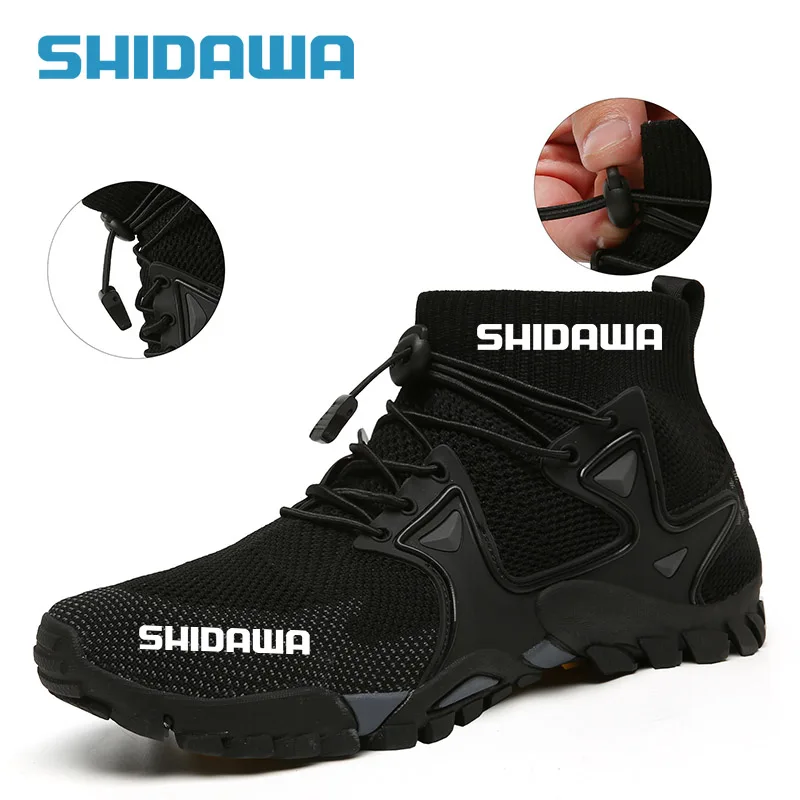 Men Non-slip Fishing Shoes Sneakers Outdoor Sports Breathable Hunting Boots Large Mesh Quick-drying Upstream Shoes Cycling men fishing slippers