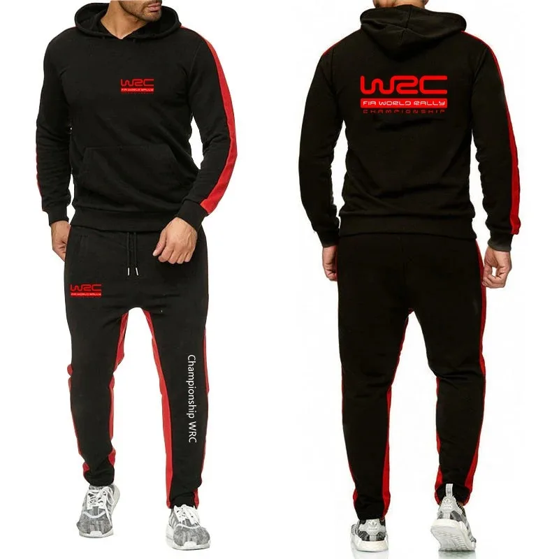 NEW Men World Rally Championship WRC Men Pullover Hooded Hoodie + Sweatpant Casual Printing Harajuku Sportwear Solid Color Suits 6