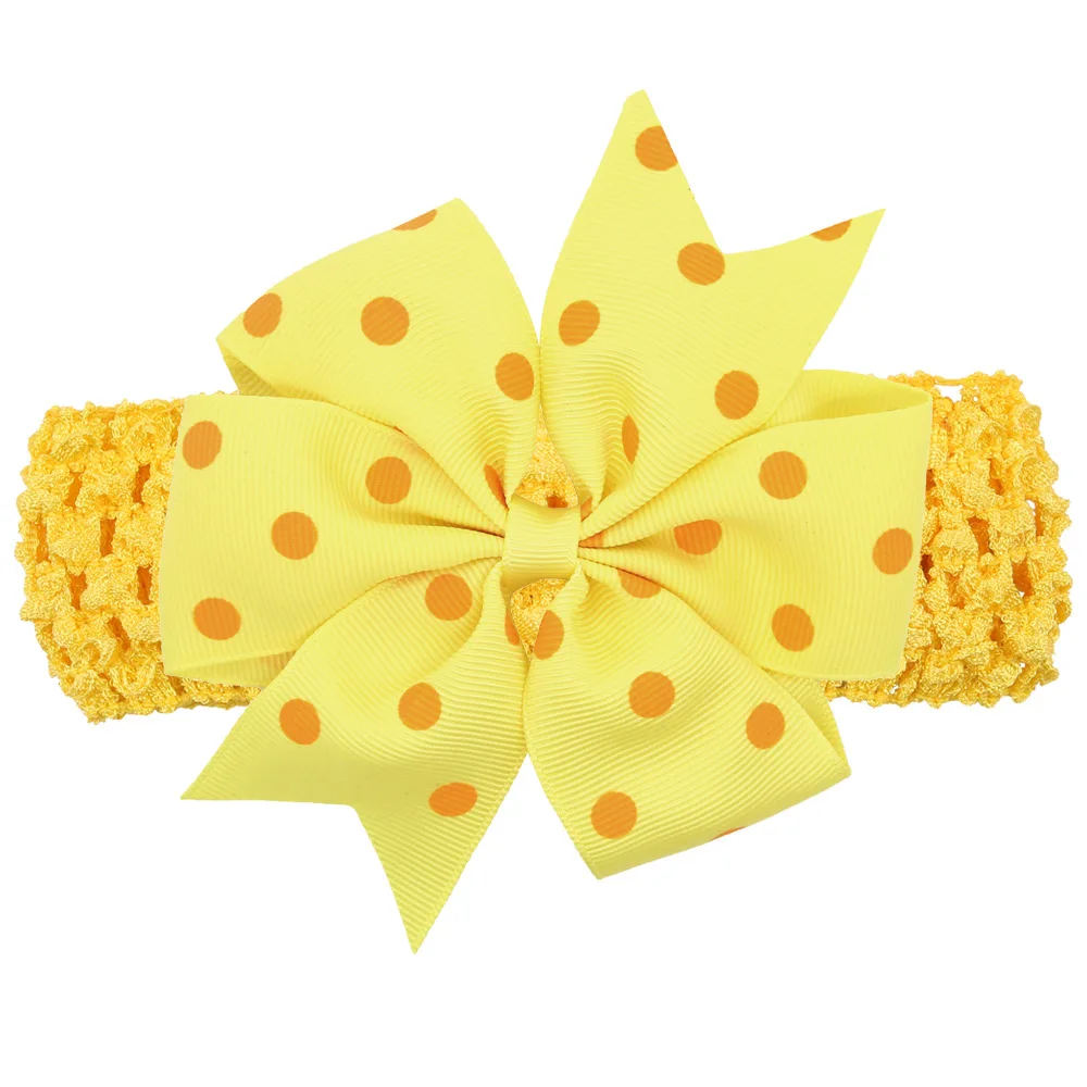 baby girl headband Infant hair accessories band bows Headwear Dot Newborn Children Gift Toddlers Ribbon newborn cloth Bowknot hair accessories hair headband accessories baby headband set