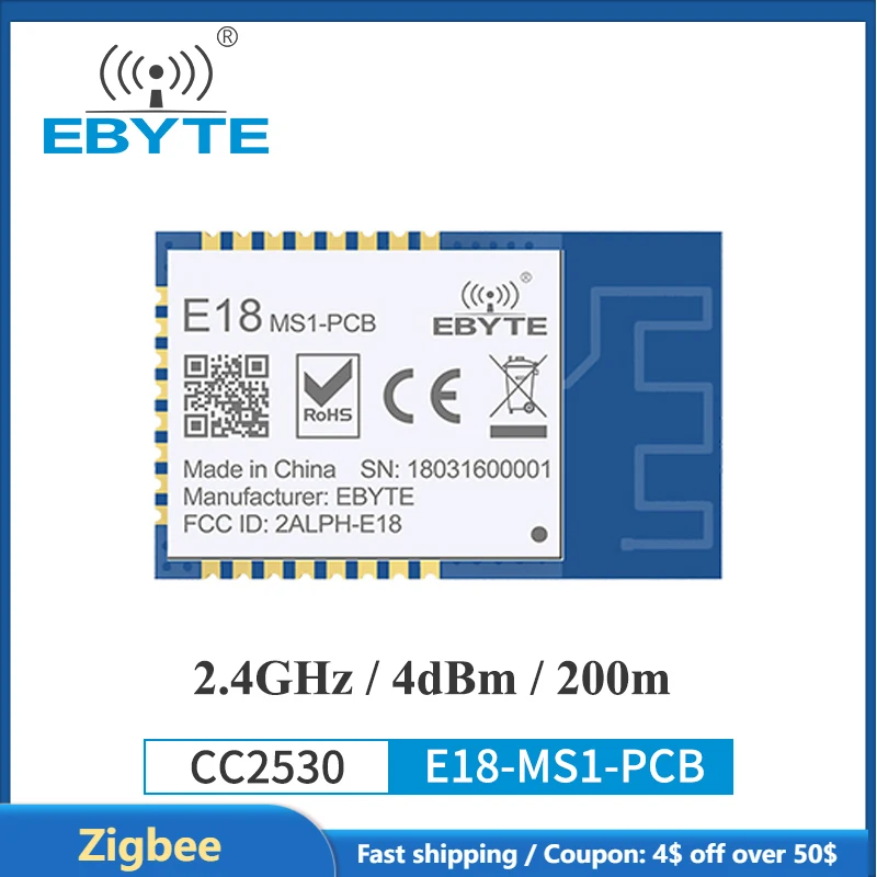 CC2530 Zigbee 2 4 ГГц беспроводной передатчик модуль дБм EBYTE E18-MS1-PCB для умного дома PCB
