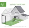 65" Chicken Coop Wooden with Detachable Run, Outdoor Chicken House Poultry Cage Hen with Nesting Box, Removable Tray, 3