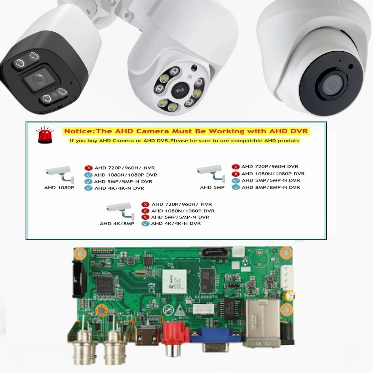 XM 4CH in AHD CVI TVI IP CVBS 5MP-N CCTV DVR