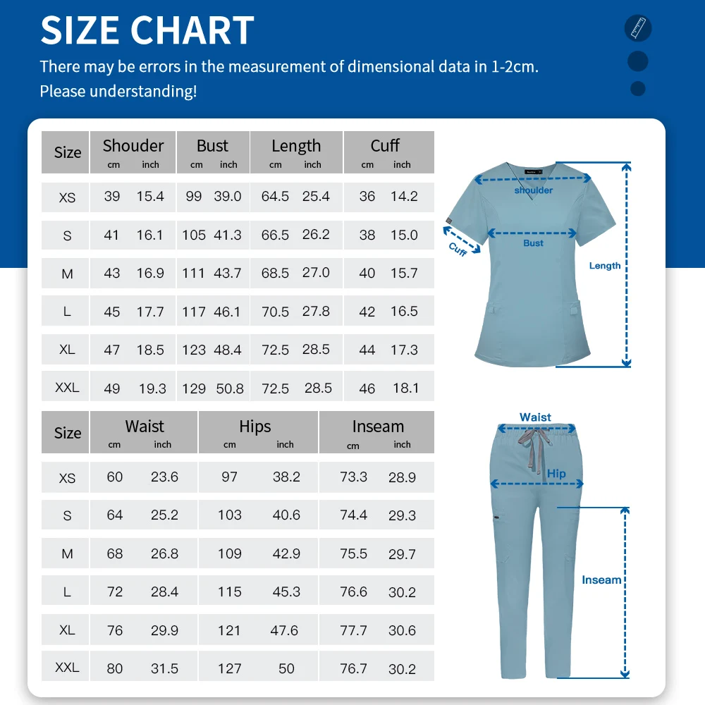 Hospital Doctor Scrubs Sets Medical Uniforms Nurse Accessories Surgical Uniform Women Dental Clinic Workwear Health Service Suit