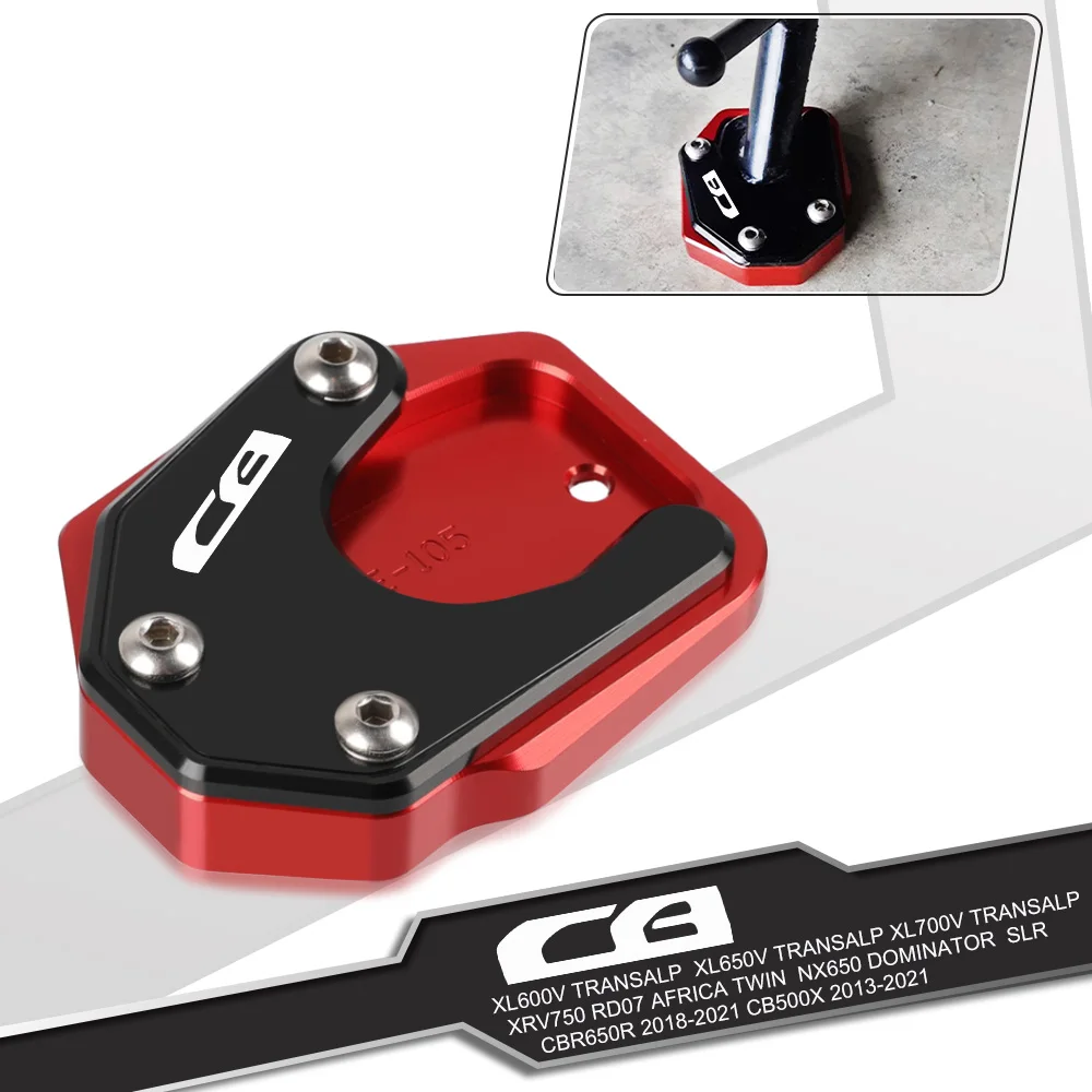 Per Honda Transalp Africa Twin Cb Cbr 500 600 F/R Xlv Nx 650 700 S/X Integra Nm-4 Xrv Hornet Moto Sidestand Piastra Ingrandisci