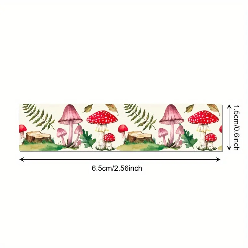 12 Rolls Washi Tape Set-Mushroom plants Decorative Masking Tape Junk Journal, Diy Craft,Scrapbooking supplies, Gift Wrapping