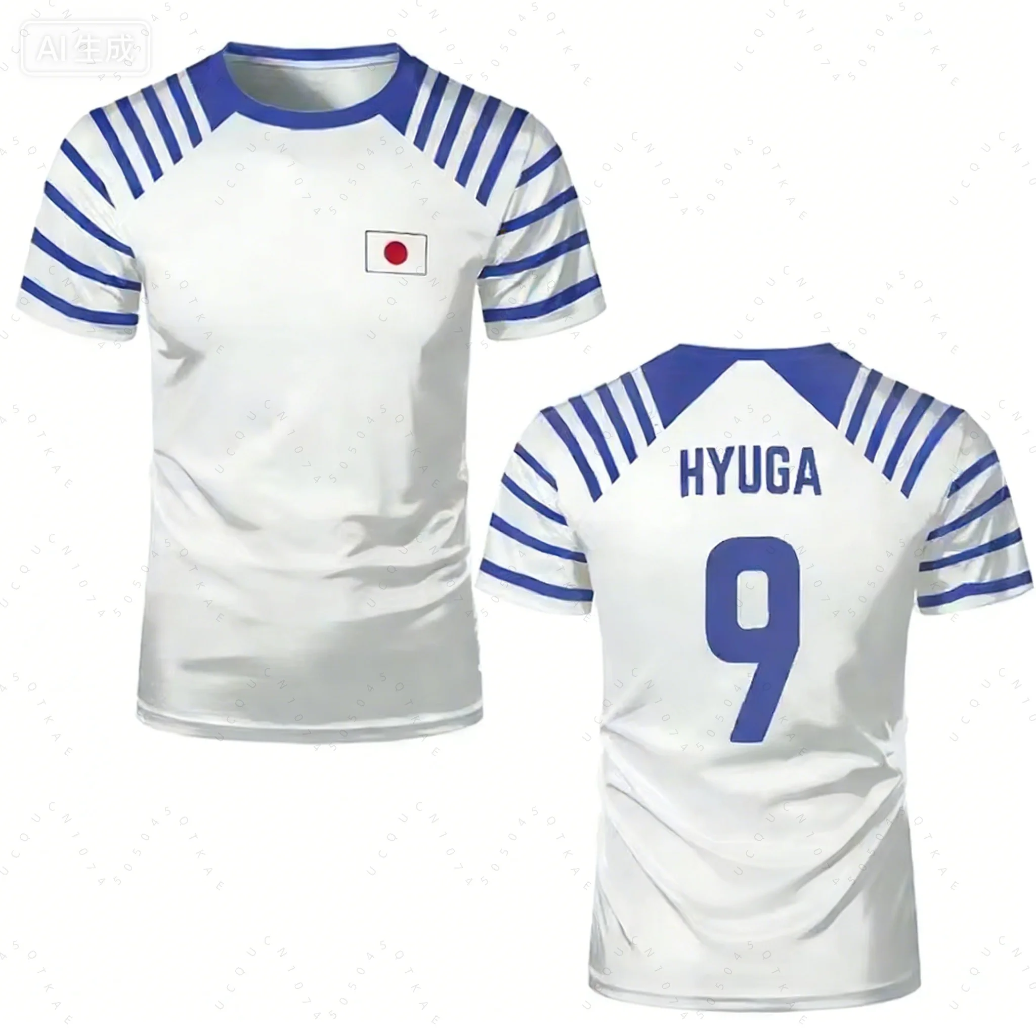 2026 New Captain Tsubasa Anime Men Women T-Shirt Japanese Flag Print Summer Short Sleeve Casual Tee Sport Kids Cycling T-Shirt 5