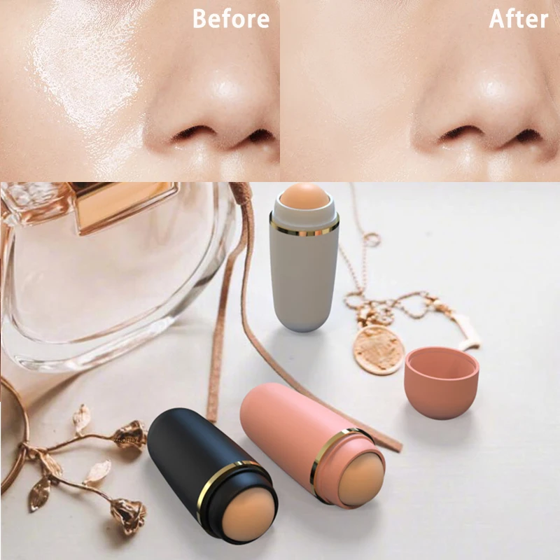 Mini Volcanic Stone Oil-Absorbing Rolling Stone Stick Face Cleaning Oil Control Oil Suction Stick Keep Face Clean Dry Cosmetics