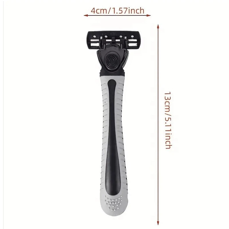 3-Layer Stainless Steel Men’s Razor – Washable Manual Shaver 3