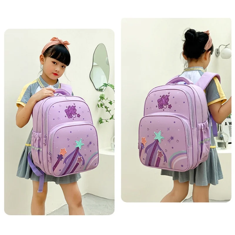 Girls Boys Cute Meteor Star Large Capacity Backpacks New Grade 1-6 Children Primary School Students Fashion Schoolbags All-match
