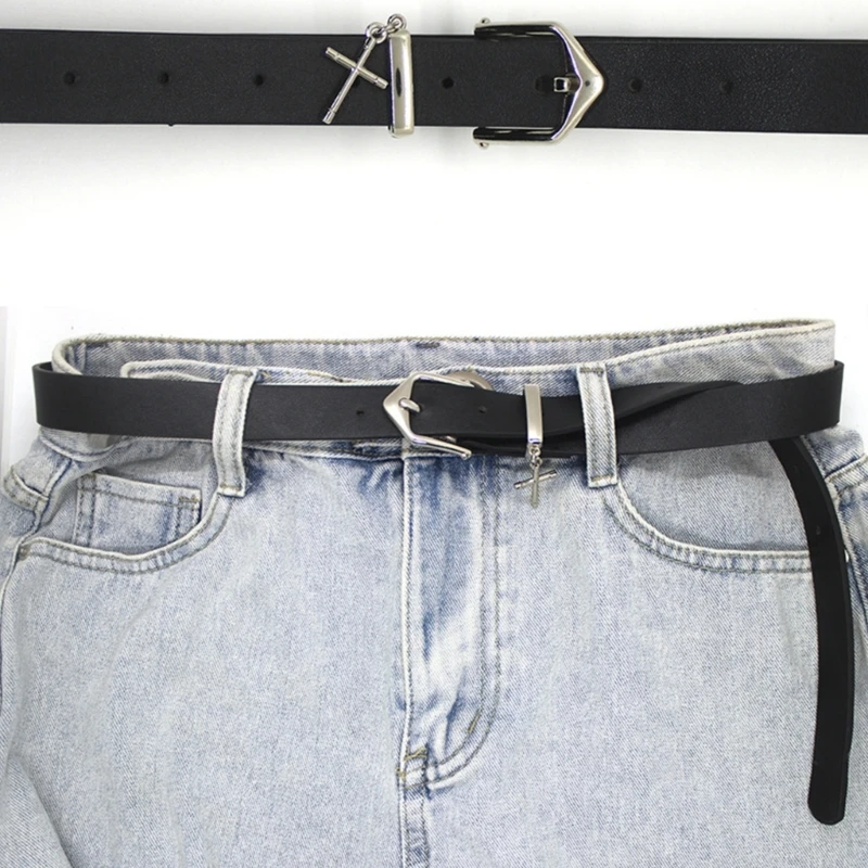 

PU Waist Belts with Dangle Thin Adjustable Waist Belt Universal Woman Dresses Skirt Coat Slimming Waistband